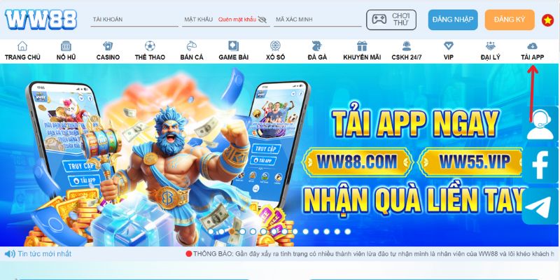 Thao tác tải app WW88 đơn giản, hướng dẫn cụ thể 